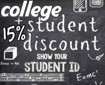 15% College Student Discount!
